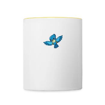 Oiseaux Chuchoteurs d’oiseaux Murmure d’oiseaux Amateurs d’oiseaux - Mug contrasté - blanc/jaune - Devant