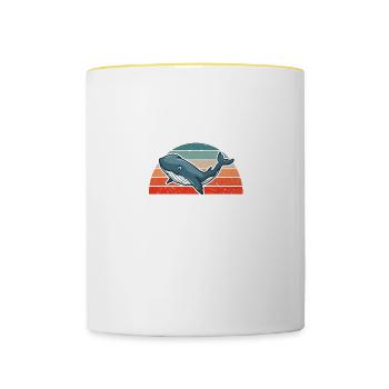 Wal Delfin Beluga My Spirit Animal Is A Whale - Tasse zweifarbig - Weiß/Gelb - Vorne