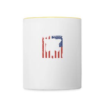 USA 4th Of July Radiologie Radiologe Medizin Arzt - Tasse zweifarbig - Weiß/Gelb - Vorne