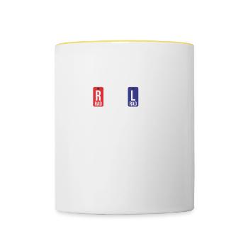 Radiologie Radiologe Mediziner Krankenhaus Arzt - Tasse zweifarbig - Weiß/Gelb - Vorne