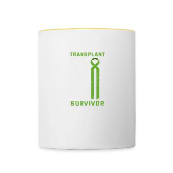 USA Flagge Organspender Transplantation Organ - Tasse zweifarbig - Weiß/Gelb - Vorne