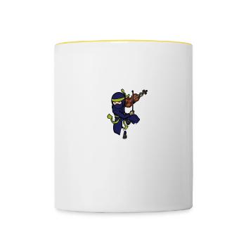 Vioinen Players Musiciens Orchestre Violon - Mug contrasté - blanc/jaune - Devant