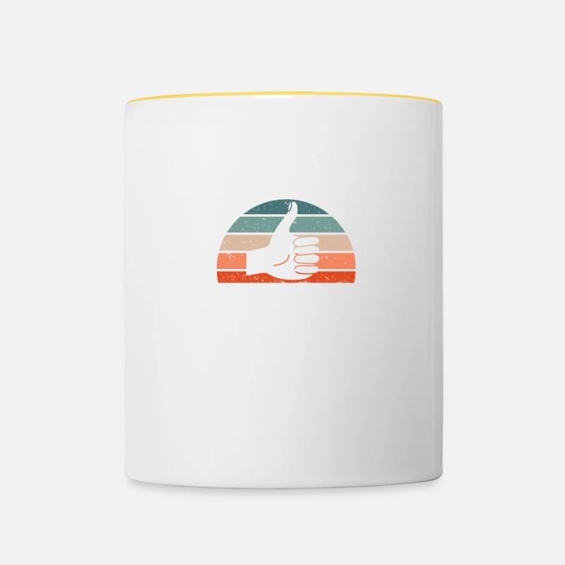 Dictons drôles Calvitie Pas de sarcasme capillaire - Mug contrasté - blanc/jaune