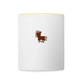 Horse Lover Horse Whisperer Horse Back Riding - Contrasting Mug - white/yellow - Front