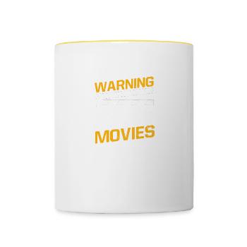 Cinéphiles Cinéma Critiques de cinéma Cinéphiles - Mug contrasté - blanc/jaune - Devant