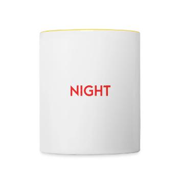Movie Lover Popcorn Cinema Movie Night - Contrasting Mug - white/yellow - Front