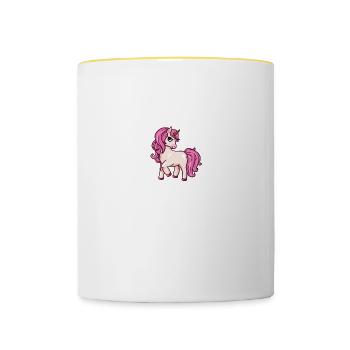 Funny Unicorn Lover Unicorn Whisperer - Contrasting Mug - white/yellow - Front