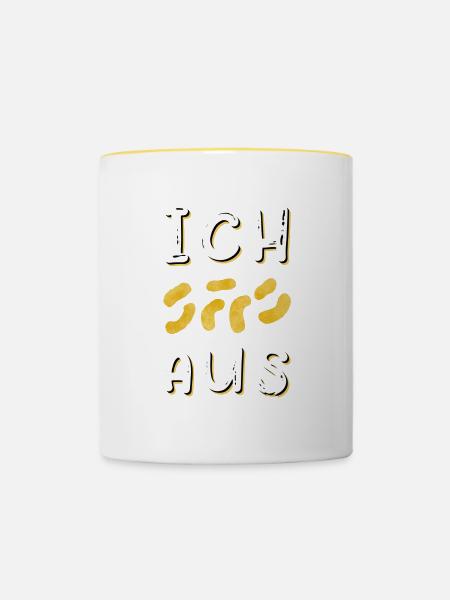 Ich Flipp Aus ausflippen Geschenkidee - Tasse zweifarbig - Weiß/Gelb