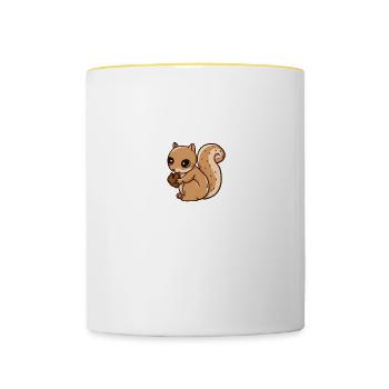 Funny Squirrel Lover Squirrel Whisperer - Contrasting Mug - white/yellow - Front