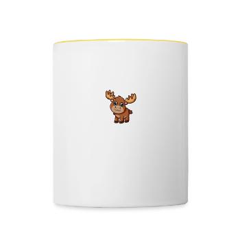 Funny Moose Lover Moose Whisperer - Contrasting Mug - white/yellow - Front
