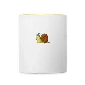 Escargots Whisperer Animaux Amoureux des animaux Escargots - Mug contrasté - blanc/jaune - Devant