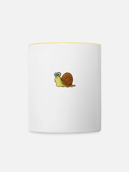 Schnecken Whisperer Tiere Tierliebhaber Schnecken - Tasse zweifarbig - Weiß/Gelb