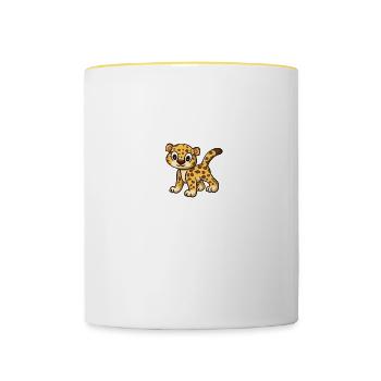 Jaguar Whisperer Tiere Tierliebhaber Jaguar - Tasse zweifarbig - Weiß/Gelb - Vorne