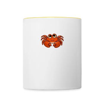 Funny Crab Lover Crab Whisperer - Contrasting Mug - white/yellow - Front