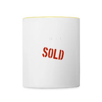 Agent immobilier Courtier Courtier Maison Vendeur - Mug contrasté - blanc/jaune - Devant