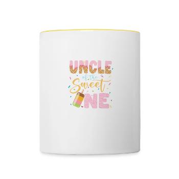 Oncle du Sweet One Best Uncle Crème glacée - Mug contrasté - blanc/jaune - Devant