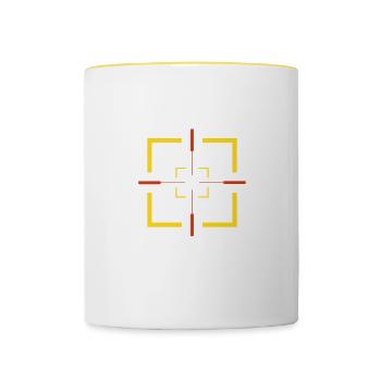 Don't Run You'll Only Run Tired Military Sniper - Contrasting Mug - white/yellow - Front