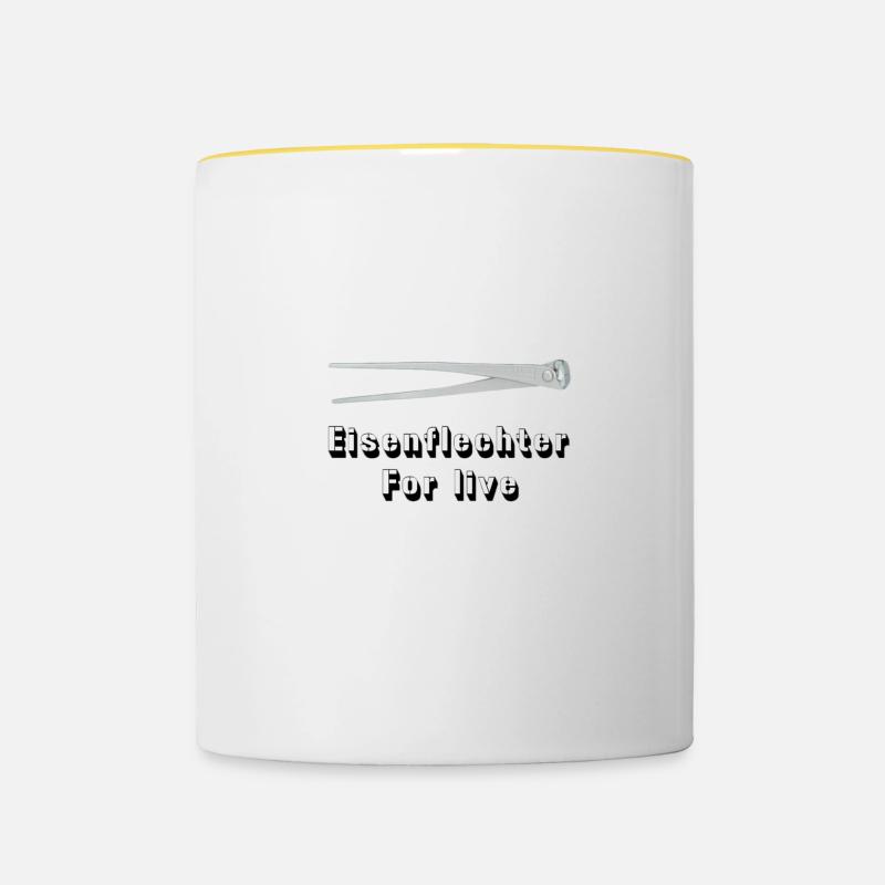 ferrailleurs - Mug contrasté - blanc/jaune