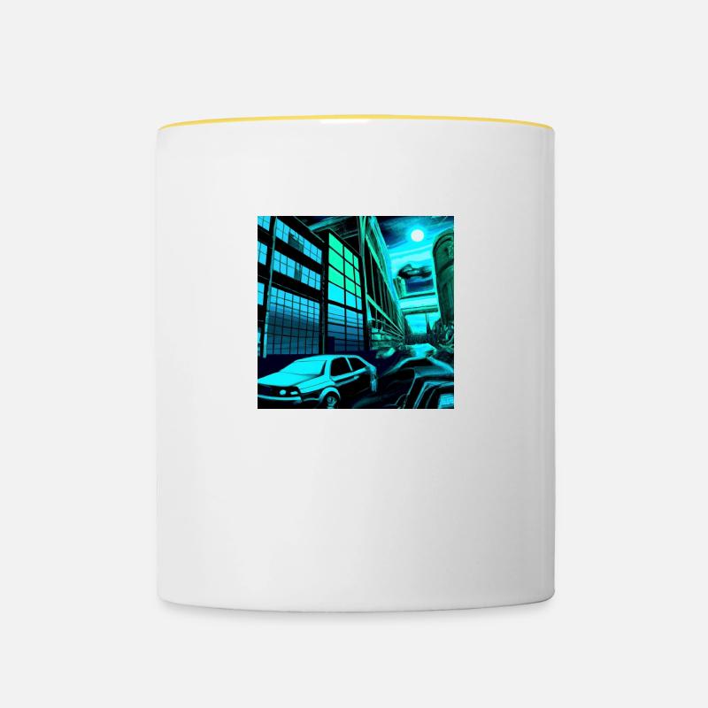 Wolfsburg-3 theme - Contrasting Mug - white/yellow