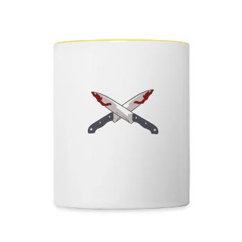 Sounds Suspish - Tasse zweifarbig - Weiß/Gelb - Vorne