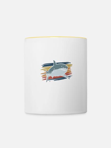 Just Bite Me - Tasse zweifarbig - Weiß/Gelb