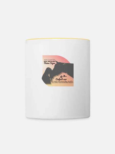 echte Freundschaft - Tasse zweifarbig - Weiß/Gelb