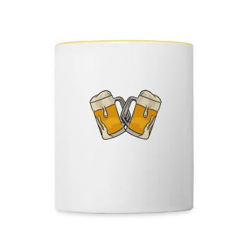 If I'm Drunk Blame Them - Tasse zweifarbig - Weiß/Gelb - Vorne