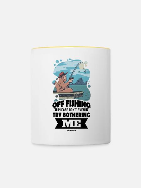 Angler - Tasse zweifarbig - Weiß/Gelb