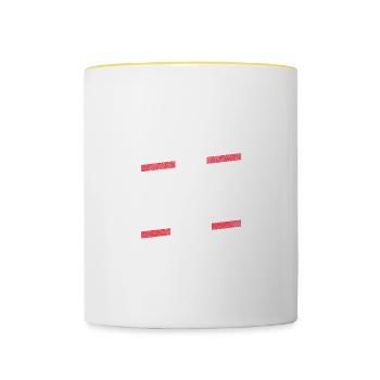 Je profite au maximum de ma retraite avec des boulettes de viande - Mug contrasté - blanc/jaune - Devant