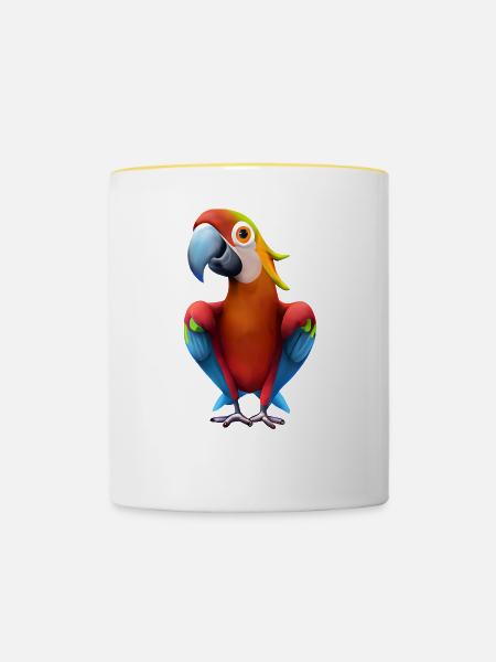 Macaw - Tasse zweifarbig - Weiß/Gelb