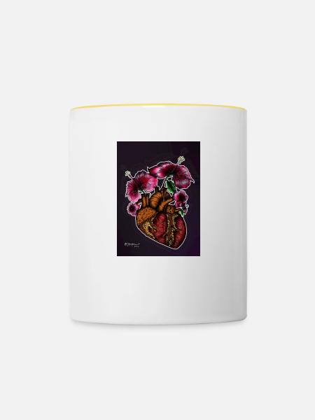 CDRAZON BLUME - Tasse zweifarbig - Weiß/Gelb