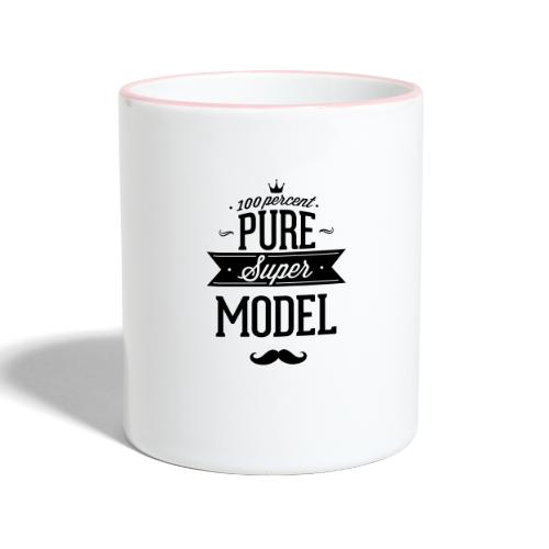100 Prozent Supermodel - Tasse zweifarbig