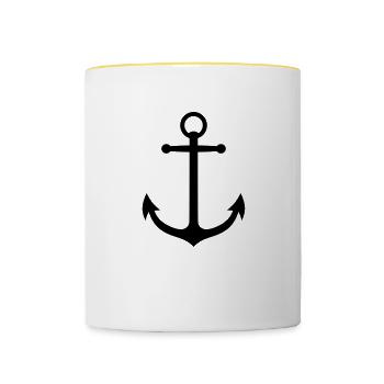 anchor - Contrasting Mug - white/yellow - Front