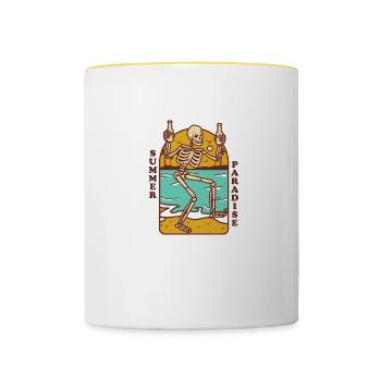 Summer Paradise - Tasse zweifarbig - Weiß/Gelb - Vorne