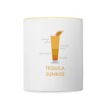 Tequila Sunrise Cocktail Team Tequila - Contrasting Mug - white/yellow - Front