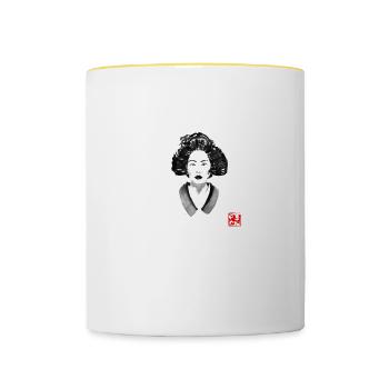 geisha - Contrasting Mug - white/yellow - Front