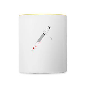 Just The Tip I Promise - Tasse zweifarbig - Weiß/Gelb - Vorne