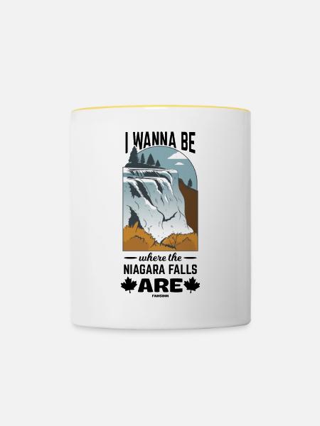 Canada - Tasse zweifarbig - Weiß/Gelb