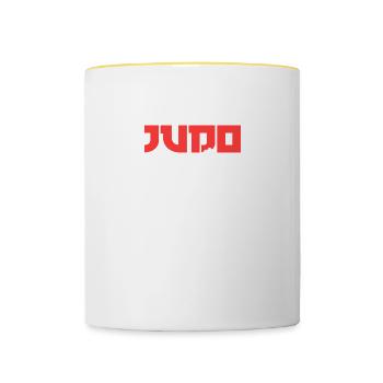 Floor be with you athlete gift - Contrasting Mug - white/yellow - Front