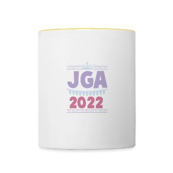 Jga 2022 Junggesellenabschied - Tasse zweifarbig - Weiß/Gelb - Vorne