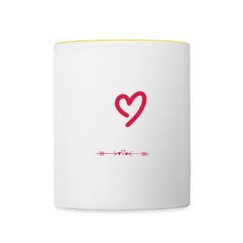 J’adore le Mma - Mug contrasté - blanc/jaune - Devant
