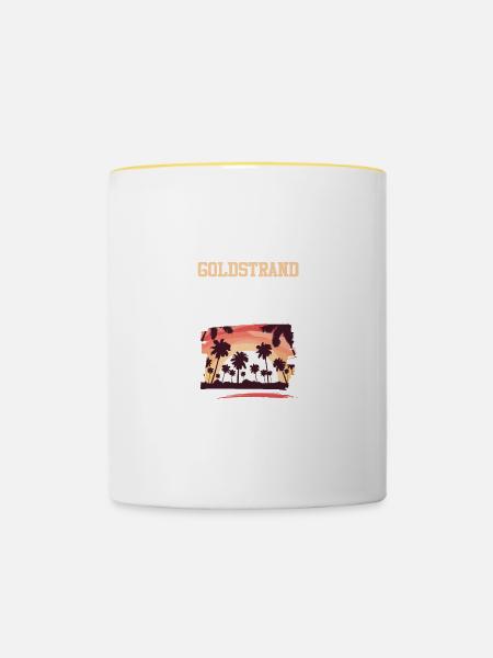 Goldstrand 2022 - Tasse zweifarbig - Weiß/Gelb