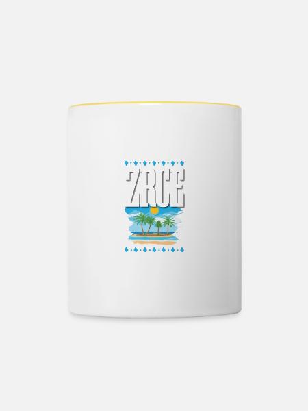 Zrce - Tasse zweifarbig - Weiß/Gelb