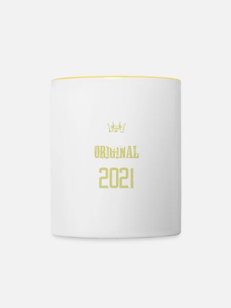 2021 limited edition - Tasse zweifarbig - Weiß/Gelb