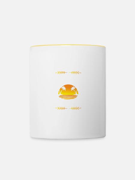 Prag Modus - Tasse zweifarbig - Weiß/Gelb