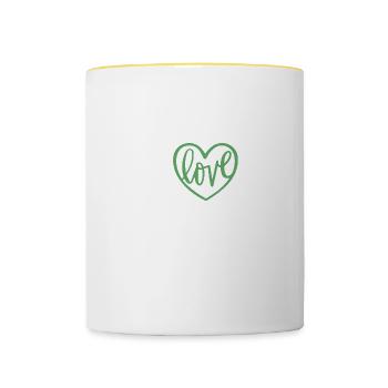 I love mathematics - Contrasting Mug - white/yellow - Front