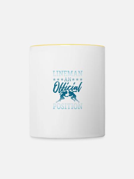 football official - Tasse zweifarbig - Weiß/Gelb