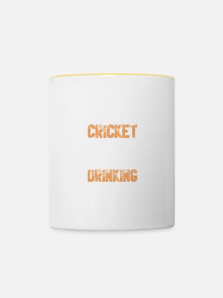 cricket trinken - Tasse zweifarbig - Weiß/Gelb