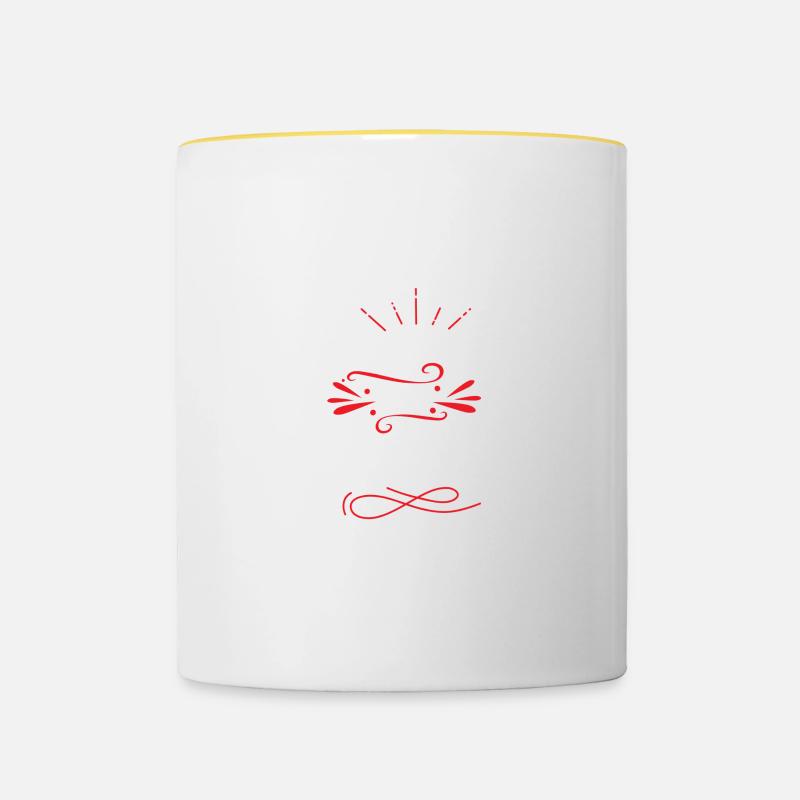 bibel spruch verse - Tasse zweifarbig - Weiß/Gelb