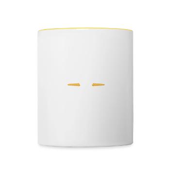 Dicton du roi des camionneurs - Mug contrasté - blanc/jaune - Devant